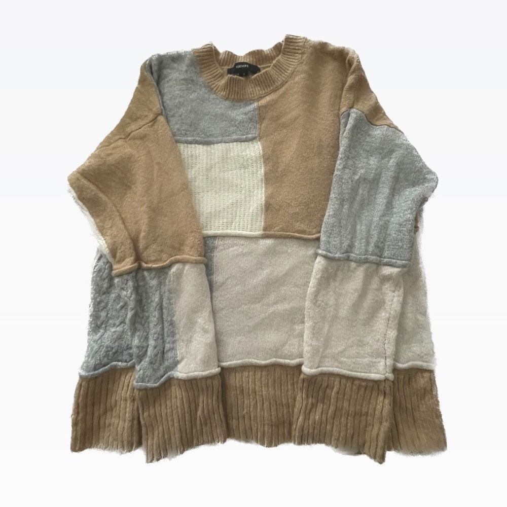 Forever 21 Color Block Oversized Sweater